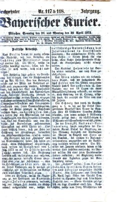 Bayerischer Kurier Montag 29. April 1872