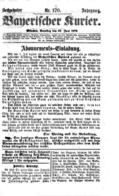 Bayerischer Kurier Samstag 22. Juni 1872