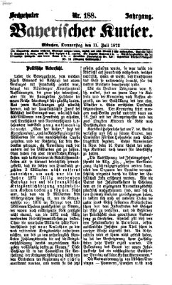 Bayerischer Kurier Donnerstag 11. Juli 1872