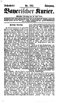 Bayerischer Kurier Dienstag 16. Juli 1872