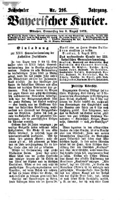 Bayerischer Kurier Donnerstag 8. August 1872