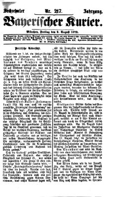 Bayerischer Kurier Freitag 9. August 1872