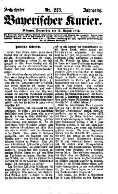 Bayerischer Kurier Donnerstag 15. August 1872