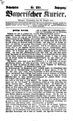 Bayerischer Kurier Donnerstag 22. August 1872