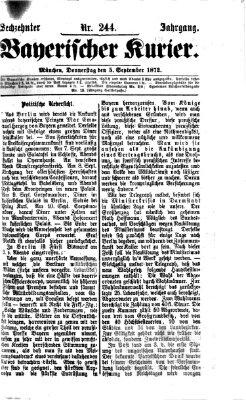 Bayerischer Kurier Donnerstag 5. September 1872