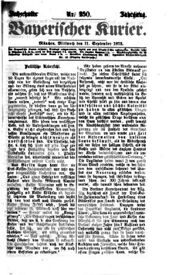 Bayerischer Kurier Mittwoch 11. September 1872