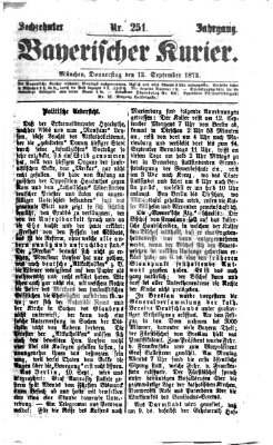 Bayerischer Kurier Donnerstag 12. September 1872