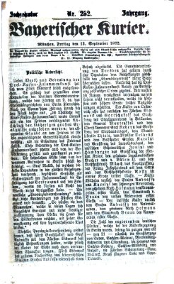 Bayerischer Kurier Freitag 13. September 1872