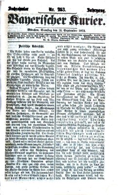 Bayerischer Kurier Samstag 14. September 1872