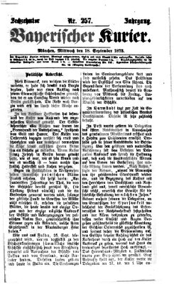 Bayerischer Kurier Mittwoch 18. September 1872