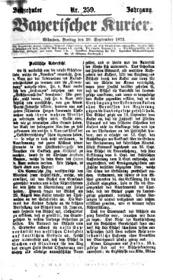 Bayerischer Kurier Freitag 20. September 1872