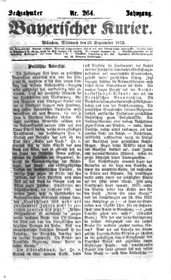 Bayerischer Kurier Mittwoch 25. September 1872