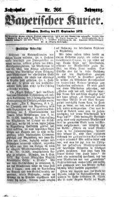 Bayerischer Kurier Freitag 27. September 1872