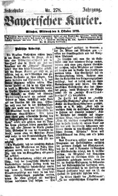 Bayerischer Kurier Mittwoch 9. Oktober 1872