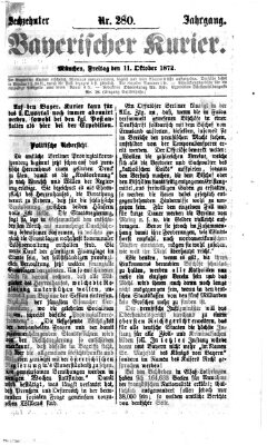 Bayerischer Kurier Freitag 11. Oktober 1872