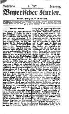 Bayerischer Kurier Freitag 18. Oktober 1872