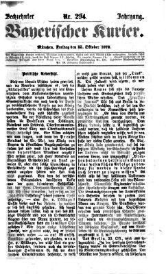 Bayerischer Kurier Freitag 25. Oktober 1872