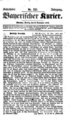 Bayerischer Kurier Freitag 15. November 1872