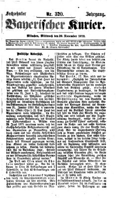 Bayerischer Kurier Mittwoch 20. November 1872