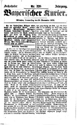 Bayerischer Kurier Donnerstag 28. November 1872