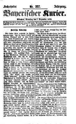 Bayerischer Kurier Samstag 7. Dezember 1872