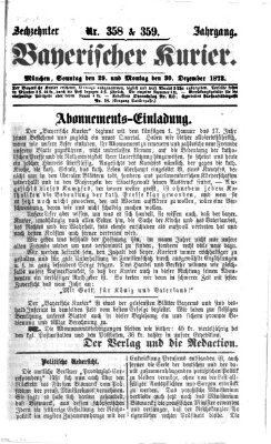 Bayerischer Kurier Sonntag 29. Dezember 1872