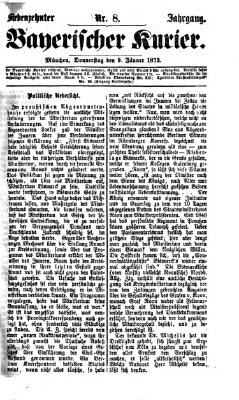 Bayerischer Kurier Donnerstag 9. Januar 1873