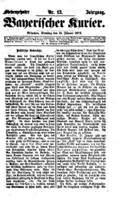 Bayerischer Kurier Dienstag 14. Januar 1873