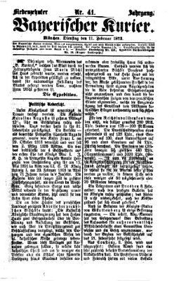 Bayerischer Kurier Dienstag 11. Februar 1873