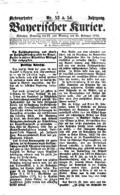 Bayerischer Kurier Montag 24. Februar 1873