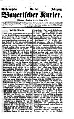 Bayerischer Kurier Samstag 1. März 1873