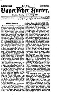 Bayerischer Kurier Samstag 22. März 1873