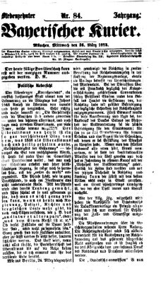 Bayerischer Kurier Mittwoch 26. März 1873