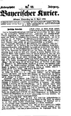 Bayerischer Kurier Donnerstag 3. April 1873