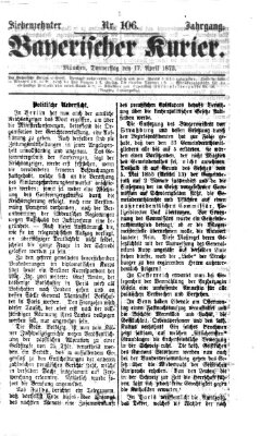 Bayerischer Kurier Donnerstag 17. April 1873