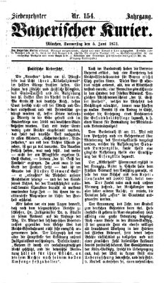 Bayerischer Kurier Donnerstag 5. Juni 1873