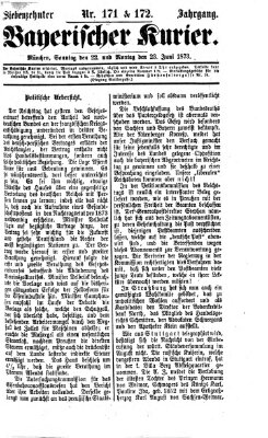 Bayerischer Kurier Montag 23. Juni 1873