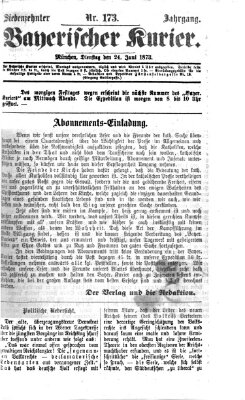 Bayerischer Kurier Dienstag 24. Juni 1873