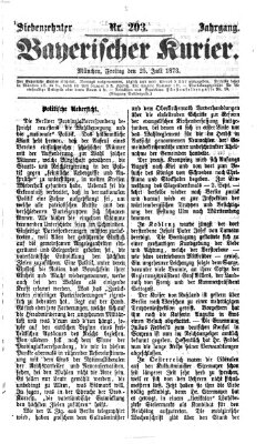 Bayerischer Kurier Freitag 25. Juli 1873