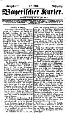 Bayerischer Kurier Samstag 26. Juli 1873