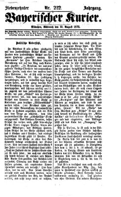 Bayerischer Kurier Mittwoch 13. August 1873