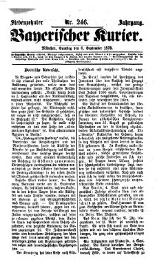 Bayerischer Kurier Samstag 6. September 1873