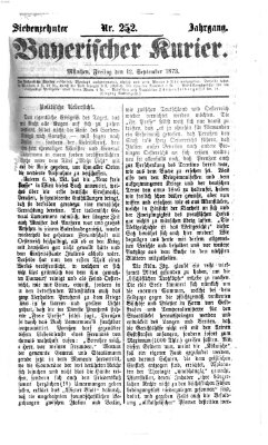 Bayerischer Kurier Freitag 12. September 1873