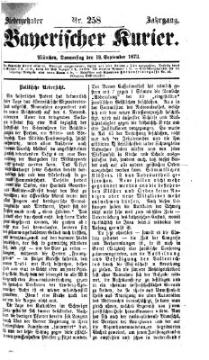 Bayerischer Kurier Donnerstag 18. September 1873