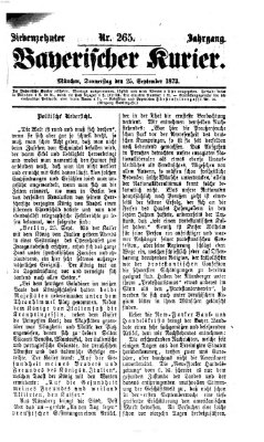 Bayerischer Kurier Donnerstag 25. September 1873