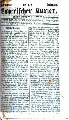 Bayerischer Kurier Freitag 3. Oktober 1873