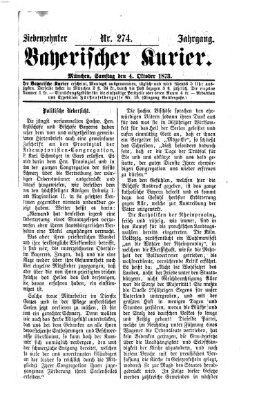 Bayerischer Kurier Samstag 4. Oktober 1873