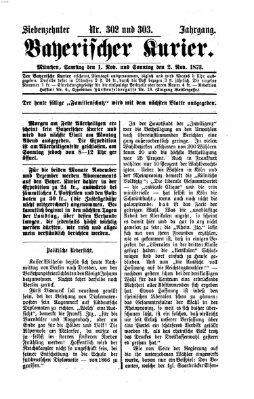 Bayerischer Kurier Samstag 1. November 1873