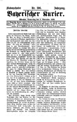 Bayerischer Kurier Donnerstag 6. November 1873