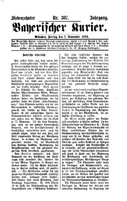 Bayerischer Kurier Freitag 7. November 1873